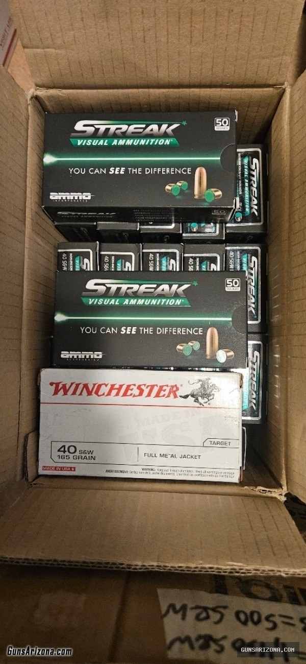 6,000+ Rounds 40S&W Solid, Hollow, RIP, Range Safe Tracer Factory FMJ Brass