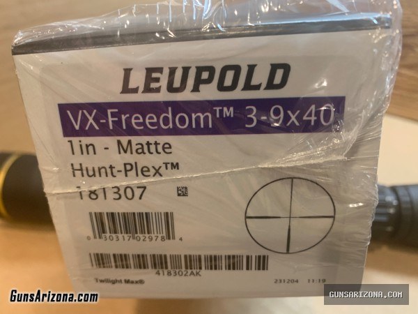 BRAND NEW Genuine  Leupold VX-Freedom 3-9x40 Scope