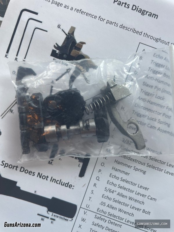 Binary trigger fostech echo sport w/ H2 buffer and extra power buffer spring