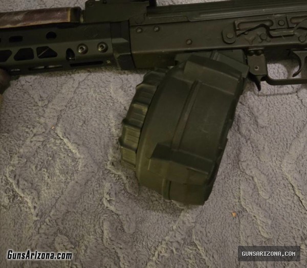 AK47 7.62x39 50rd ammo drum mag Draco mini