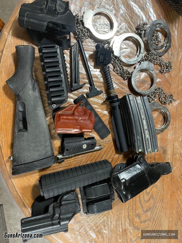 Gun parts and holster