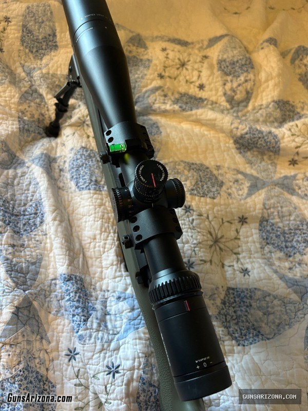 Howa 1500 6.5 creedmoor 22 inch barrel vortex viper hs lr 6-24 scope 20 moa rail 10 round magazine bipod threaded barrel muzzle brake