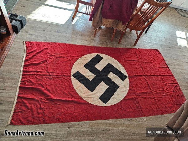HUGE Nazi Germany WWII Flag Red & White Swaztika 114x58 WW2 Official Banner