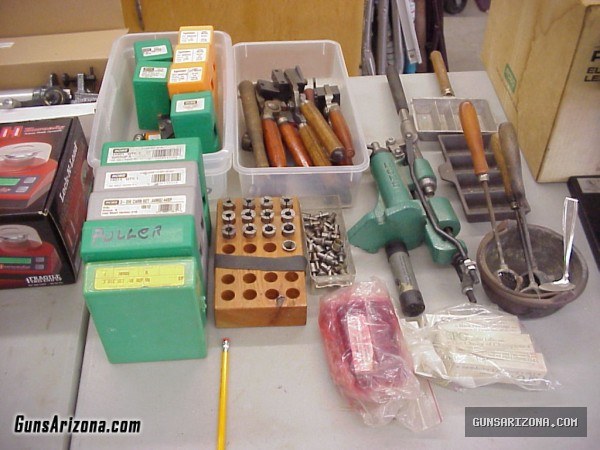 large lot of reloading equipment
