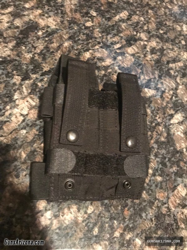 GERBER CUSTOM FIT UNIVERSAL PISTOL MAG & TOOLS QUAD SHEATH QUIET DEPLOY POUCH, BLACK