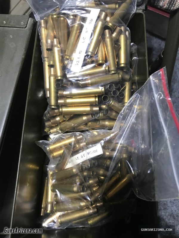 Commercial 30-06 brass. Lake City 7.62/308 match brass