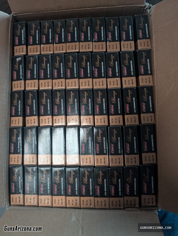 1000 RDS PMC bronze 223 55 gr fmj
