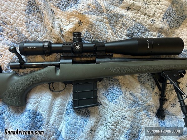 Howa 1500 6.5 creedmoor 22 inch barrel vortex viper hs lr 6-24 scope 20 moa rail 10 round magazine bipod threaded barrel muzzle brake