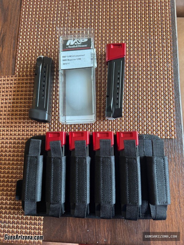 OEM S&W M&P M2.0 Competitor 9mm 17 Round Magazine + 140mm Mag Extensions (Barley Used)