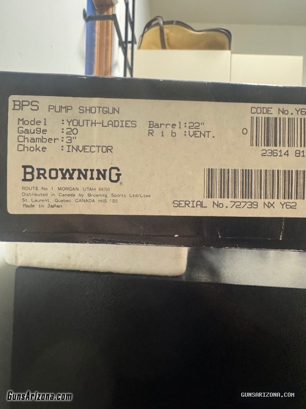 Browning shotgun youth/ladies 22 inch