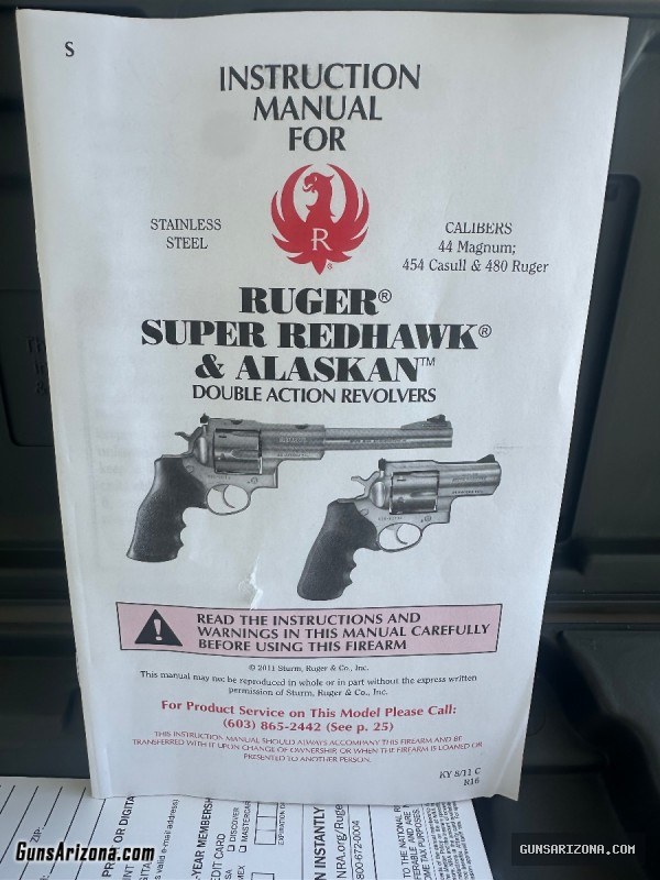 Ruger Alaskan Super Red hawk .44 mag 2.5