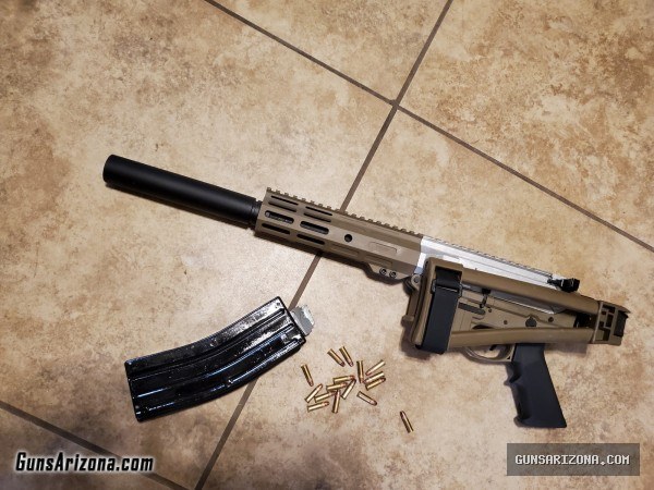 AR22 ARP .22lr 7" AR15 pistol SB Folding brace Can MP15-22