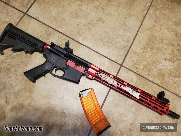 NEW AR15 Red Camo Upper 16" 5.56 .223 Rifle with Super Safety FRT
