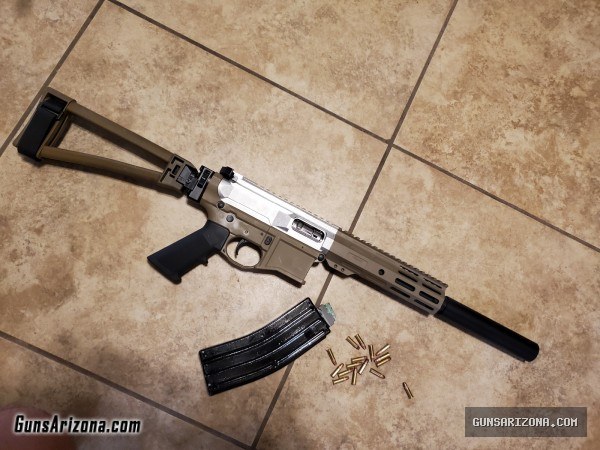 AR22 ARP .22lr 7" AR15 pistol SB Folding brace Can MP15-22