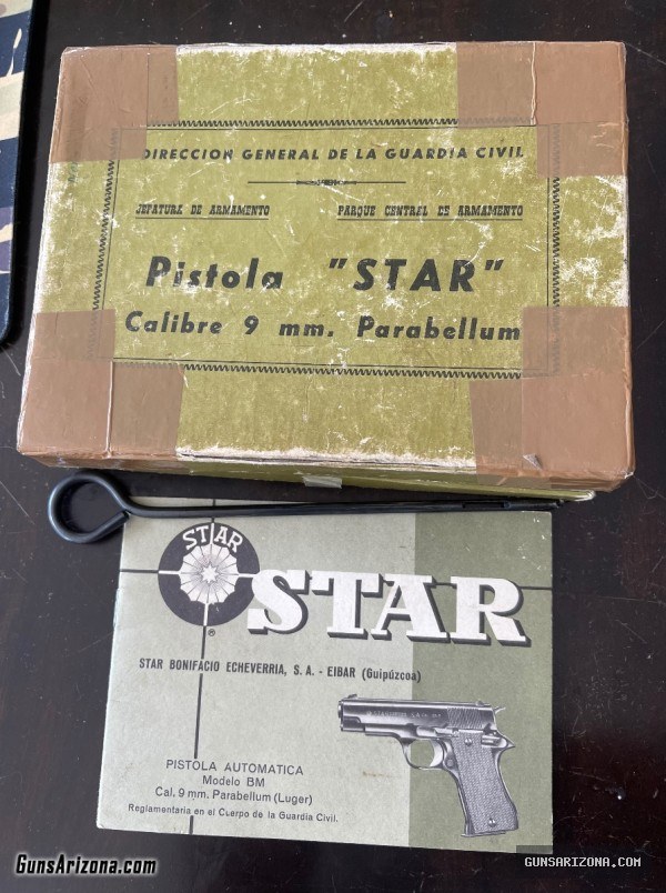 STAR BM 9MM MADE IN SPAIN, IN BOX WITH EXTRAS
