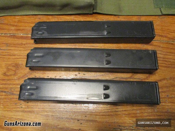 UZI pouch Action Arms and (3) 32 round magazines IMI