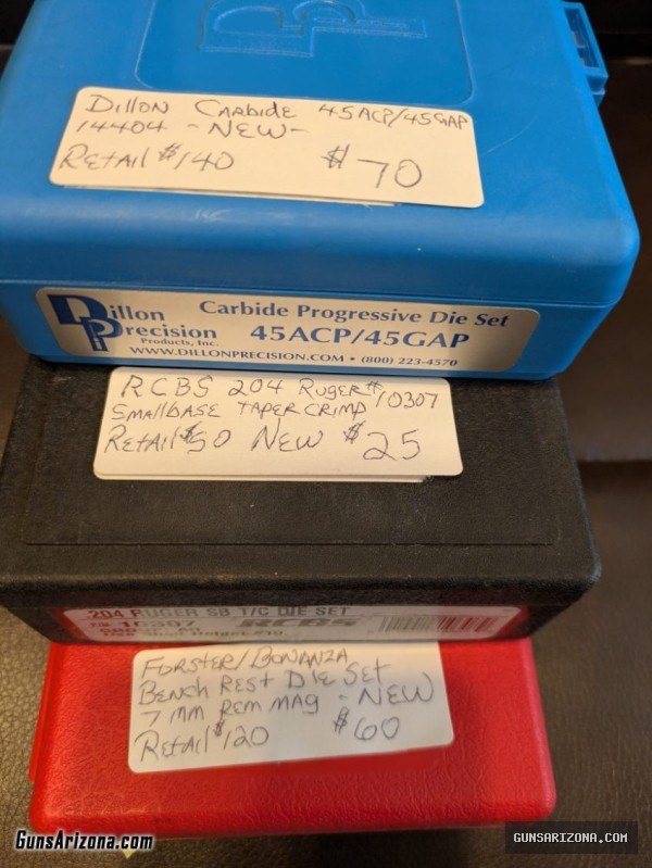 Reloading Die Sets - New - Never Used  $60, $25