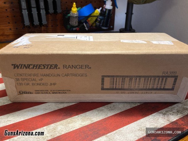 Winchester Ranger 38 Sp 130 Grain Bonded JHP +P 500 Rounds
