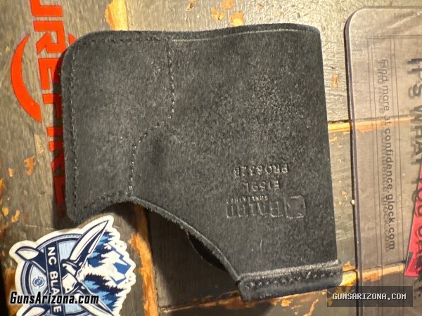 HOLSTER ~ Inside Pocket ~ GalCo Black Leather FOR GLOCK 43 9mm’s