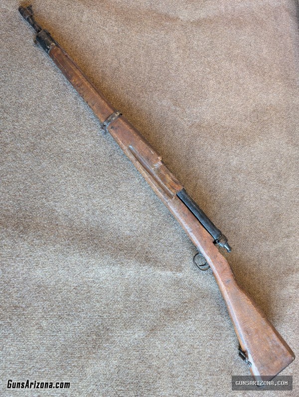 Vintage Bolt-Action Toy Training Rifle – Antique WWI/WWII Style Wood & Metal Prop