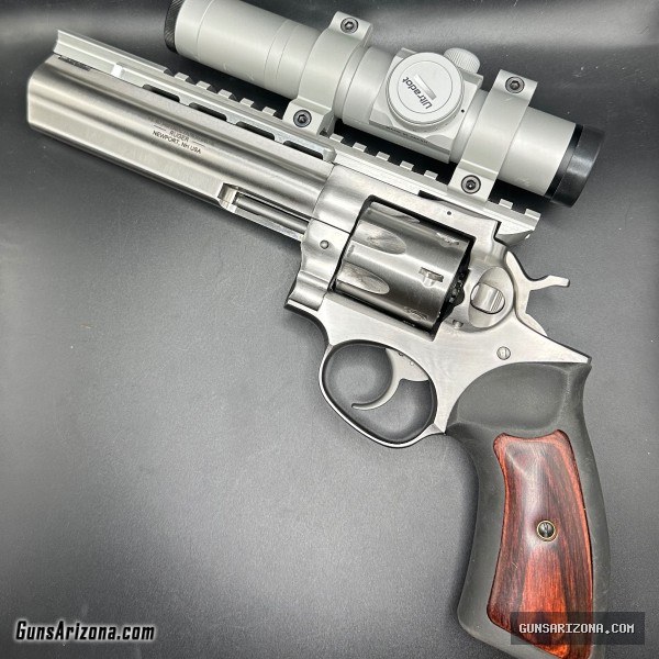 Ruger GP100 7 shot 357 scoped revolver
