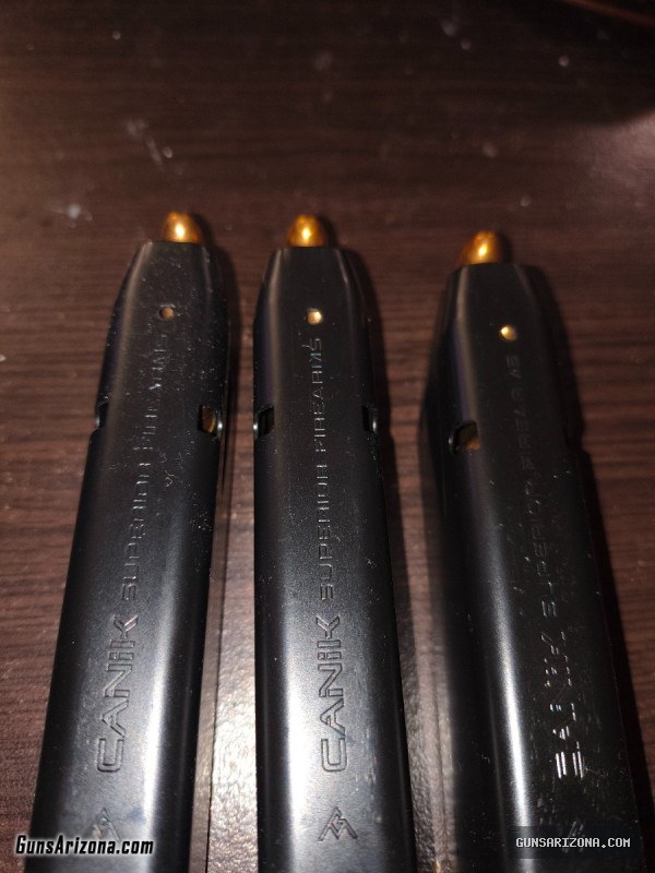 Canik TP9 SF Elite-S.  4 magazine's. 1 50 Rd drum.   850 rounds 9mm Ammunition.