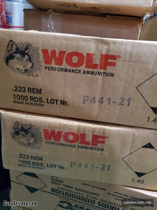 Bulk .223 Ammo Federal Armscor Wolf brass and Steel