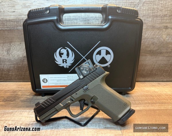 NIB: Ruger RXM Blk/OD Green with AimPoint COA optic