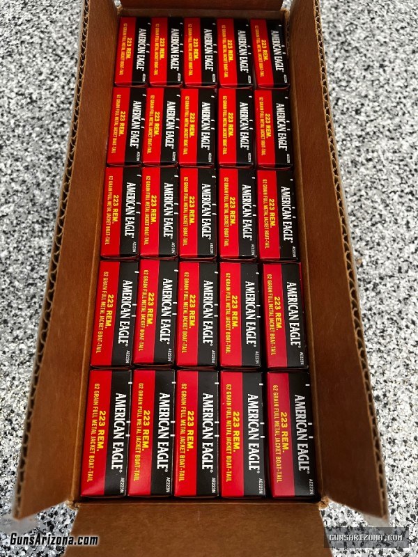 Updated:  900 rnds .223 Rem, American Eagle, 62gr FMJ Boat Tail