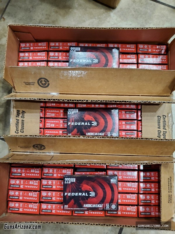 Bulk .223 Ammo Federal Armscor Wolf brass and Steel
