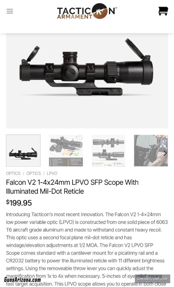 Tacticon Armament LPVO Scopes