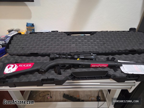 Ruger 10/22 Carbine .22 LR Scope and Rifle Combo
