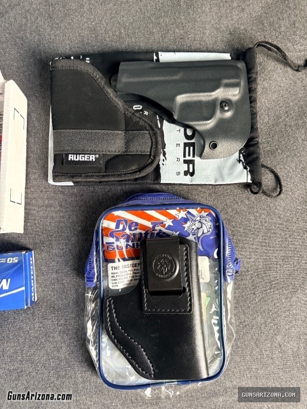 Ruger LCP MAX, New Trigger, 3 holsters, Ammo