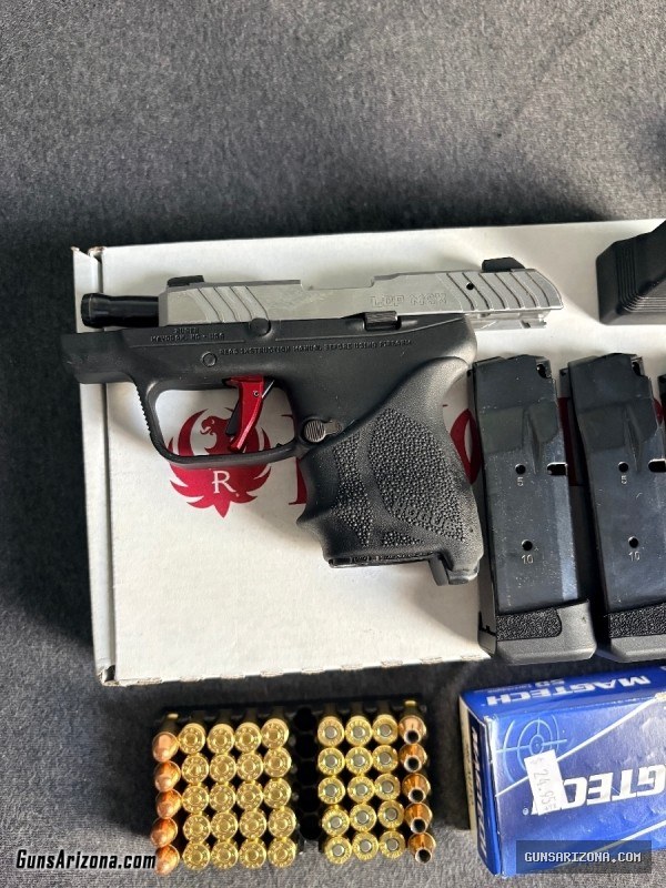 Ruger LCP MAX, New Trigger, 3 holsters, Ammo