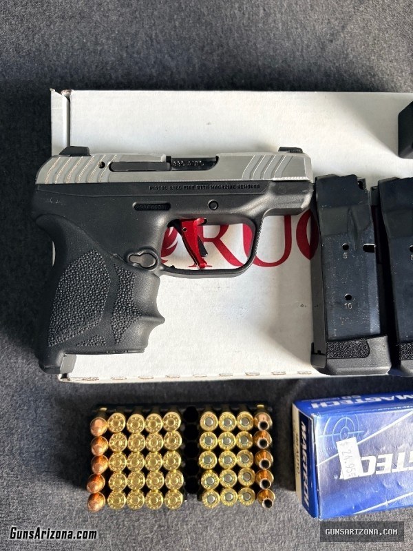 Ruger LCP MAX, New Trigger, 3 holsters, Ammo
