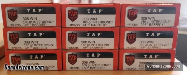 Hornady TAP .308 165 Gr. Interbond Barrier