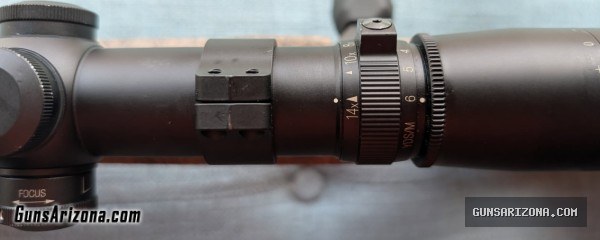 Leupold VX-III 4.5-14 Long Range Scope, Side Focus, Varmint Hunter Reticle. 30mm tube w/sun shade.