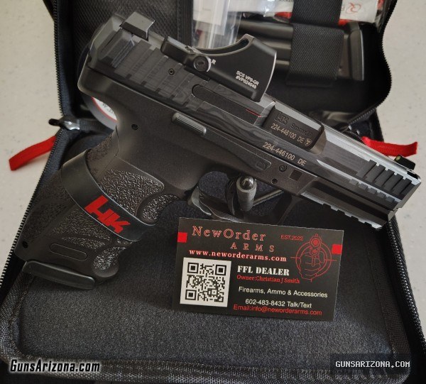 H&K VP9 LE 9mm 20rd/17rd Mags Holosun Grn Dot Optic Hard Case