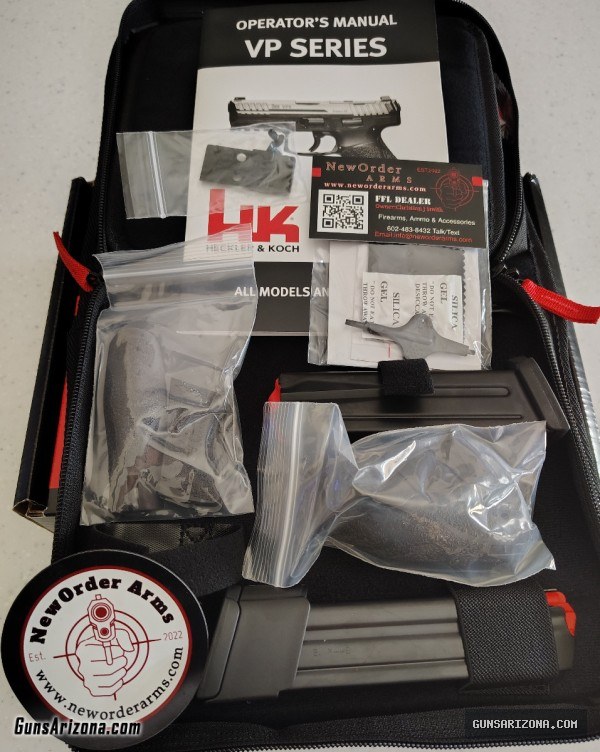 H&K VP9 LE 9mm 20rd/17rd Mags Holosun Grn Dot Optic Hard Case