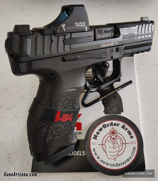 H&K VP9 LE 9mm 20rd/17rd Mags Holosun Grn Dot Optic Hard Case